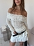 Sweater Calado Necesito Verano Ya Crema