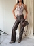 Pantalón Faux Leather "Standard" Chocolate - Feria Bajo Costo