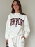 Buzo Oversized Bordado "New Port" Off White - Feria Bajo Costo