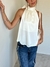 Top Con Lazo Satén Relaxed Off White - Feria Bajo Costo