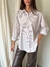 Camisa Rayada Oversized The Ultimate. Crema - Feria Bajo Costo