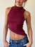 Top Media Polera Morley Asimetrico Bordo - comprar online
