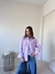 Camisa Oversized Rayada Minimalist Rosa - Feria Bajo Costo
