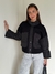 Campera Bomber Bolsillos Magnolias Negra - tienda online