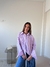 Camisa Oversized Rayada Minimalist Rosa - Feria Bajo Costo
