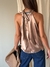 Top Con Lazo Satén Relaxed Beige en internet