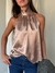Top Con Lazo Satén Relaxed Beige - comprar online