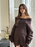 Sweater Grueso Off Shoulder Chocolate en internet