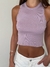 Musculosa Crop Tachitas Orquidea - comprar online