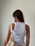 Musculosa Larga Morley Tachitas Blanca - Feria Bajo Costo