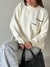 Sweater Pipa Combinado Crema - Feria Bajo Costo