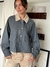 Chaqueta Solapas Corderoy Hendrix Gris Azulado - comprar online