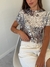 Remera Lentejuelas "Shine" Plateada - Feria Bajo Costo