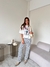 Pantalón Tejido De Algodón Rayado Navy Blue - tienda online