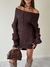 Sweater Grueso Off Shoulder Chocolate - comprar online