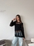 Sweater Vestido Tejido Hilo Bohemian Girl Negro - comprar online