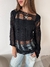 Sweater Vestido Tejido Hilo Bohemian Girl Negro