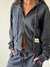 Campera Rustico Doble Cierre Full Detalles Gris Azulado - tienda online