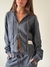 Campera Rustico Doble Cierre Full Detalles Gris Azulado - comprar online