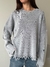 Sweater Tejido Premium "Muyyy Lo Más" Gris Claro - comprar online
