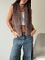 Chaleco Piel Only You. Vizón - tienda online