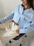 Camisa Crop "Facheritaaaaa" Celeste - Feria Bajo Costo