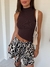 Top Media Polera Morley Asimetrico Chocolate - Feria Bajo Costo