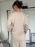 Hoodie Bordado Yoga Mood Crema - comprar online