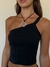 Musculosa Morley Un Hombro Bretel Ancho Negra - comprar online