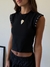 Musculosa Jersey Cool Arandelassss Negra en internet