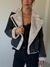 Campera Denim + Fur Lucky Me Negra - comprar online