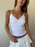 Musculosa Morley Cruzada Con Puntilla Blanca