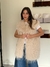 Chaleco Piel Con Bolsillos Cool Girl Crema Largo - comprar online