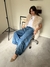 Jean Super WideLeg "Dobladillo Doble" Lavado Azul - tienda online
