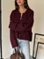 Campera Premium Nubecita Doble Cierre Guinda - Feria Bajo Costo