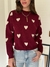 Sweater Muchoosss Corazones Guinda - comprar online