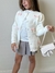 Cardigan Kids Muchos "Moñitos" Off White - Feria Bajo Costo