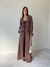 Maxi Palazzo Bambula Queen Serena Chocolate Lino - tienda online