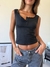 Musculosa Puntillitas y Botoncitos Negra