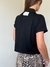 Remera Media Polera Melville St. Negra - Feria Bajo Costo
