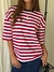 Remerón Oversized Premium Meteorito Rayado Rojo - comprar online