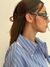 Camisa Oversized Rayada "Una Distinta" Celeste - tienda online