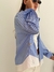 Camisa Oversized Rayada "Una Distinta" Celeste en internet