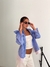 Camisa Oversized Rayada "Una Distinta" Celeste