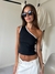 Musculosa Un Hombro "Combinadita" Negra