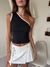 Musculosa Un Hombro "Combinadita" Negra - comprar online