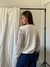 Sweater Tejido Manga Princesa Brillosito Crema - Feria Bajo Costo