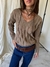 Sweater Desagujado Aman Carmel - Feria Bajo Costo