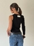 Sweater Una Manga Asimetrica Lulu Negro - Feria Bajo Costo
