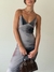 Vestido Microtul Forrado Tiritas Cocktail Vizón - comprar online